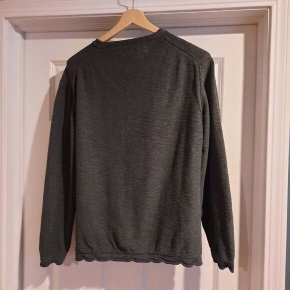 Carbon 2 Cobalt Sweater Mens Size XL Gray Henley Pullover Cotton - Picture 5 of 9